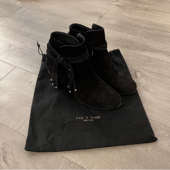 Rag and bone black heeled boots - Picture 2 of 8